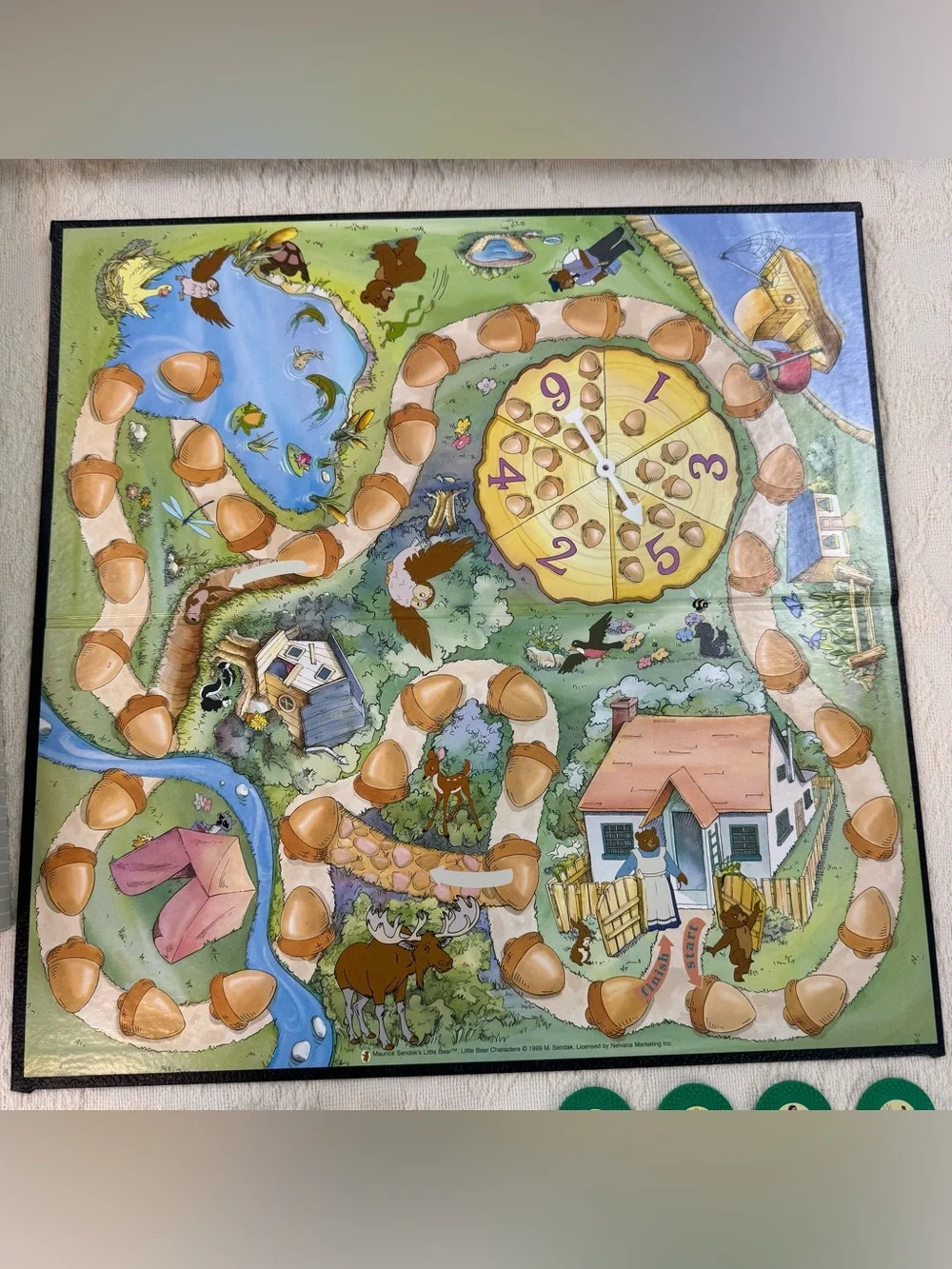 Vintage 1999 Maurice Sendak Little Bear Leap Frog Game Complete Board Game